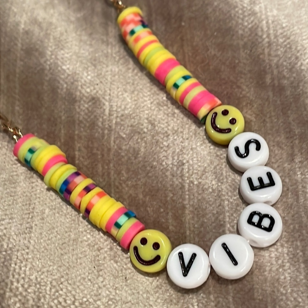 Happy Vibes Emoji Necklace 16-18”